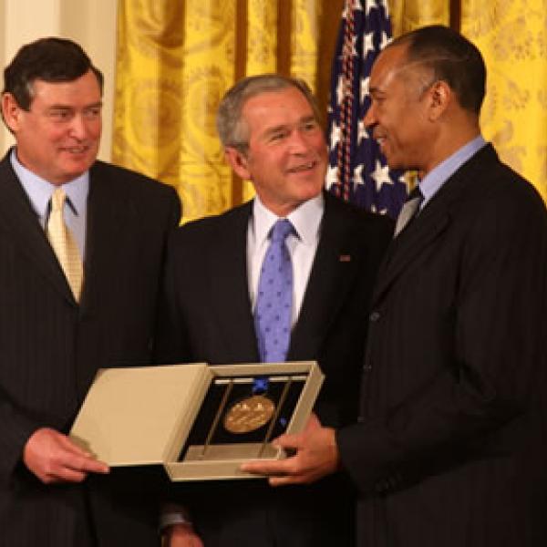 The 2007 National Medal of Arts was awarded to the University of Idaho Lionel Hampton International Jazz Festival and presented by President Bush on November 15, 2007 in an East Room ceremony.
