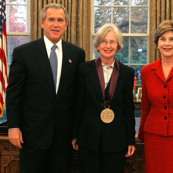 President George W. and Laura Bush with Anne Tatlock