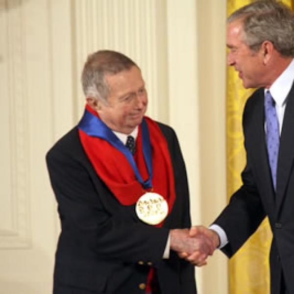 The 2007 National Medal of Arts was awarded to painter George Tooker and presented by President Bush on November 15, 2007 in an East Room ceremony