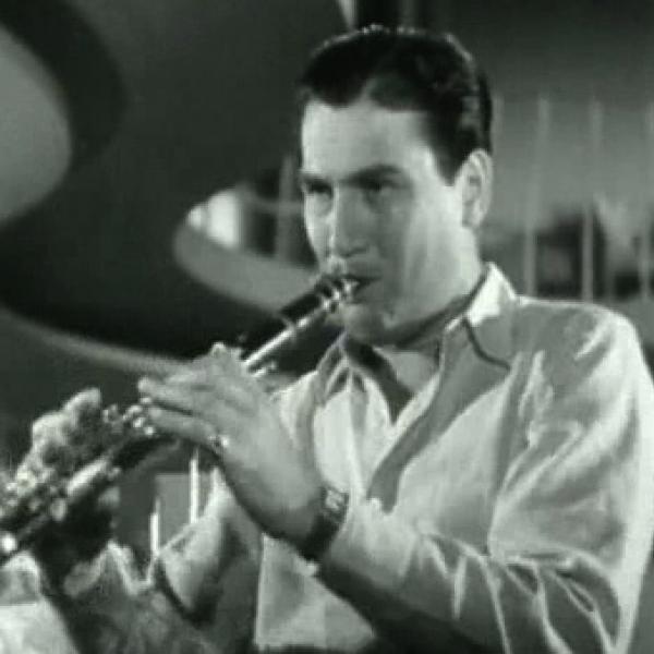 Man playing a clarinet. 