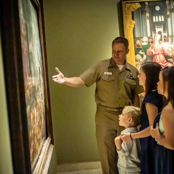 Military families at the 2019 Blue Star Museums Launch Event at the Cummer Museum of Art & Gardens in Jacksonville, Florida. 