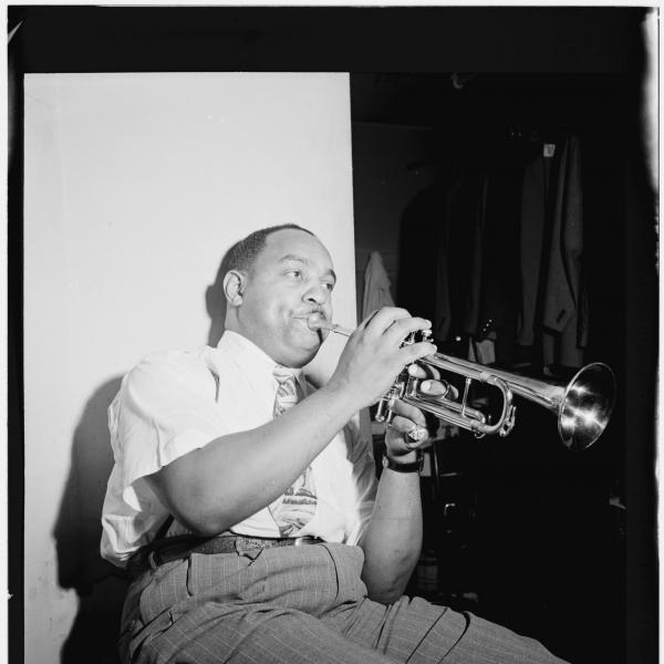 Man playing trumpet.