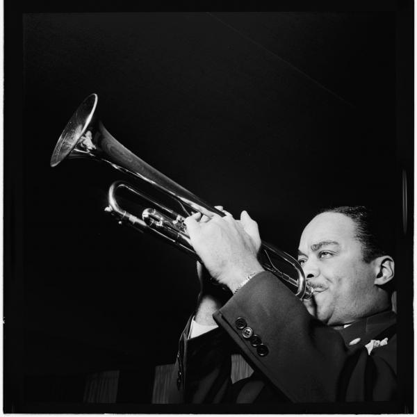 Man playing trumpet.
