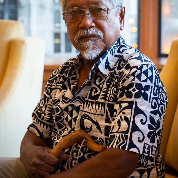 A man sitting on chair.