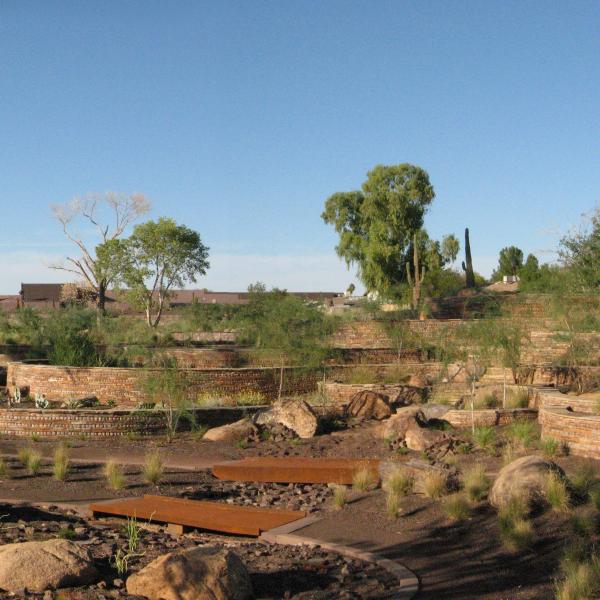 Environmental artwork in Arizona desert. 