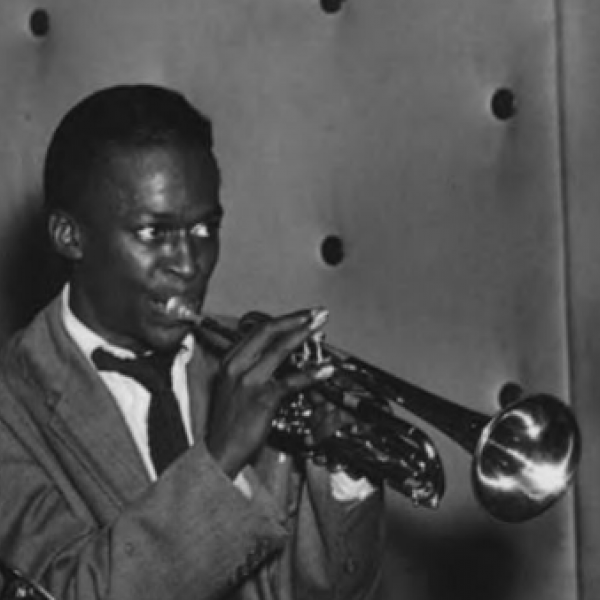 Man playing trumpet. 