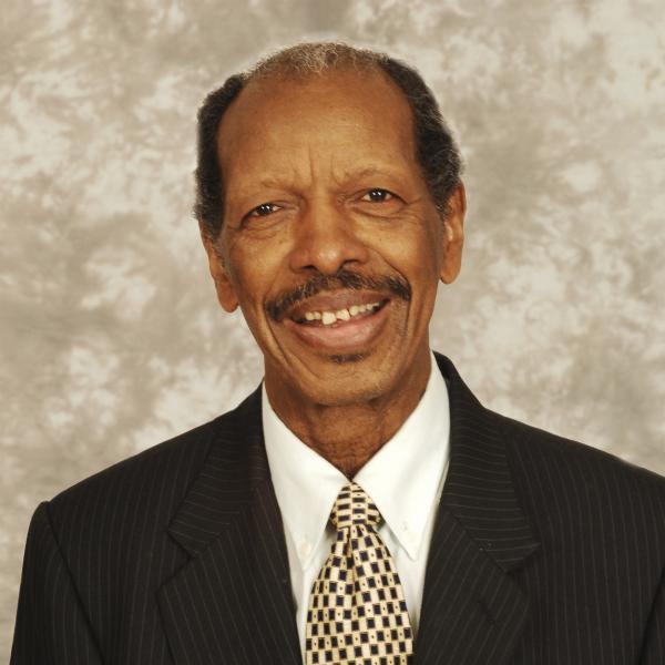 Portrait of Ornette Coleman.