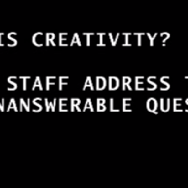 slide reading: What is Creativity? NEA staff address the unanswerable question.