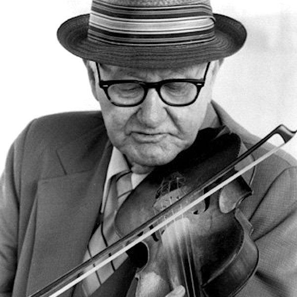 Man playing a fiddle.