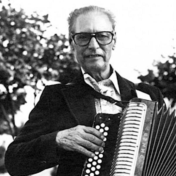 Man playing an accordion.