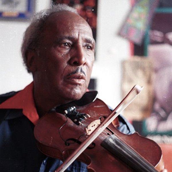 Man playing a violin.