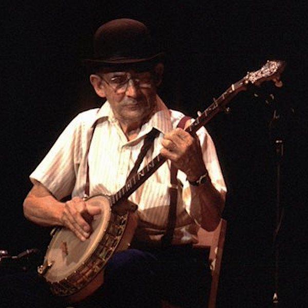 A man playing a banjo.