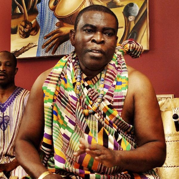 A man playing a drum.