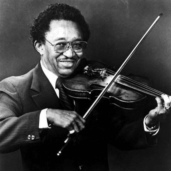 Man playing a violin.