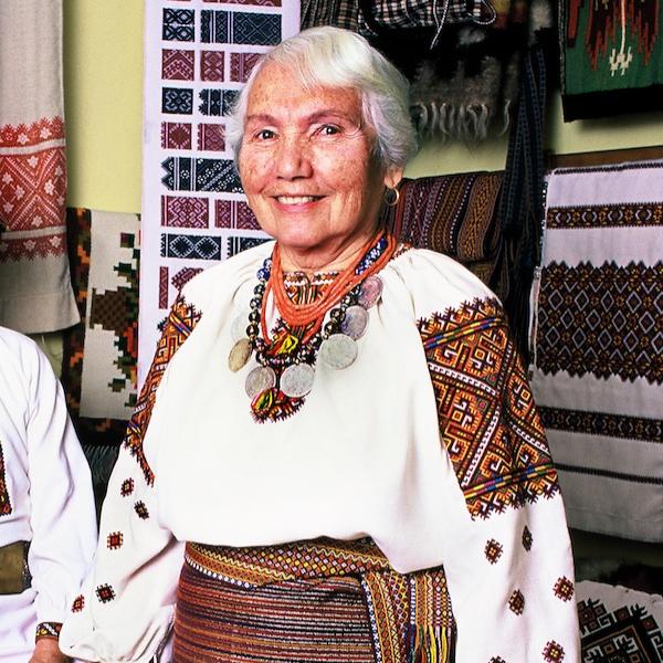 A woman in traditional dress.