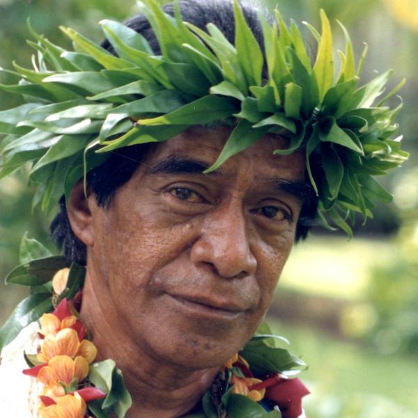 Man in a straw crown.