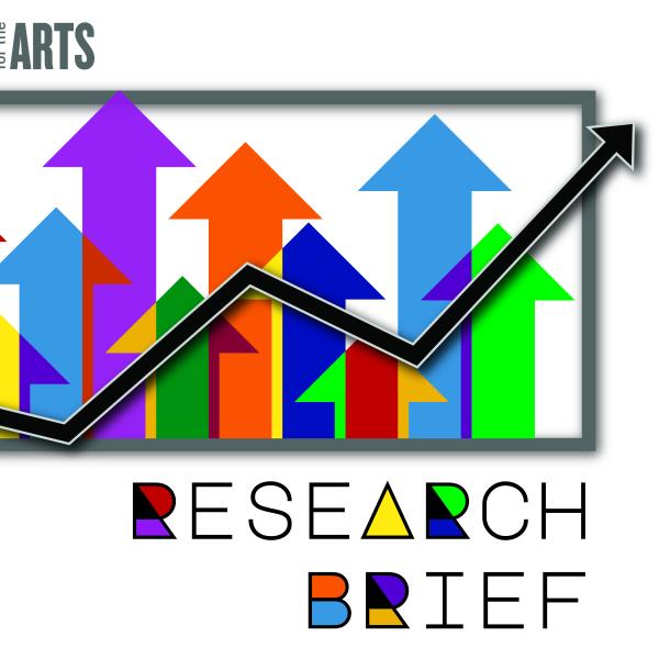 Colorful graphic of arrows pointing up with NEA logo in top corner and text reading Research Brief