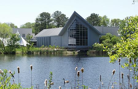 Building across a lake