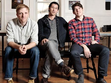 Kickstarter founders, from left right: Charles Adler, Perry Chen, Yancey Strickler. Photo by Jon Vachon