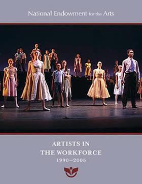 Artists in the Workforce 1990-2005 book cover - performers of various ages onstage facing front