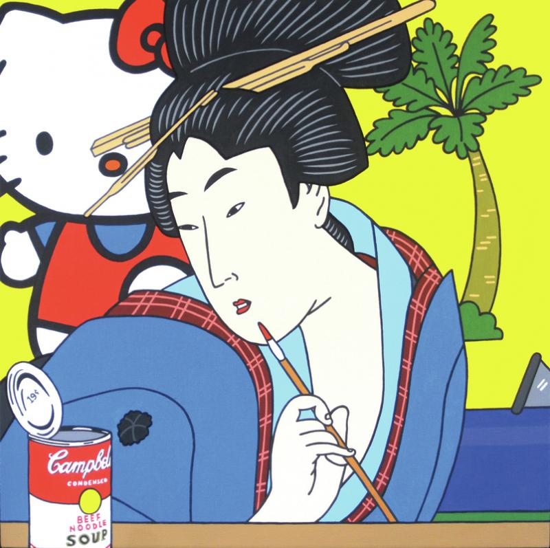 Great American Muse by Roger Shimomura Painting by Roger Shimomura