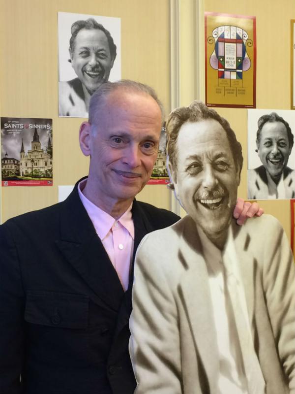 Actor John Waters poses with cardboard cut-out of Tennessee Williams Actor John Waters poses with cardboard cut-out of Tennessee Williams