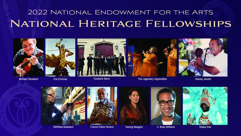 Collage of Photos of the 2022 NEA National Heritage Fellows