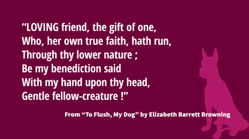 LOVING friend, the gift of one, Who, her own true faith, hath run, Through thy lower nature ; Be my benediction said With my hand upon thy head, Gentle fellow-creature !
