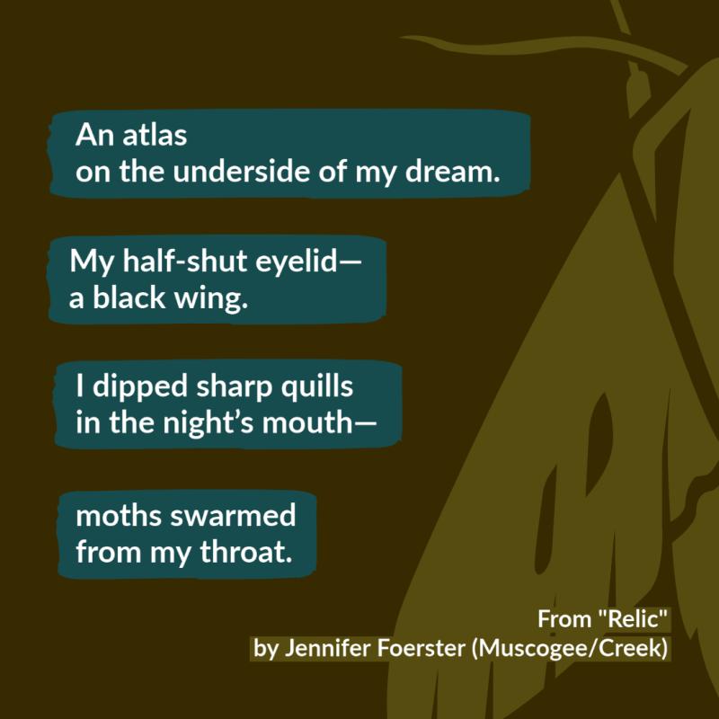 An atlas on the underside of my dream. My half-shut eyelid— a black wing. I dipped sharp quills in the night’s mouth— moths swarmed from my throat.