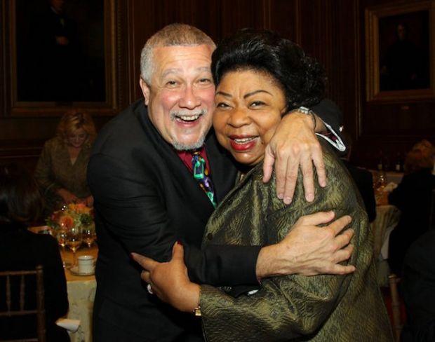 Man hugging a woman.