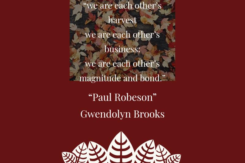 "Paul Robeson" poem quote by Gwendolyn Brooks.
