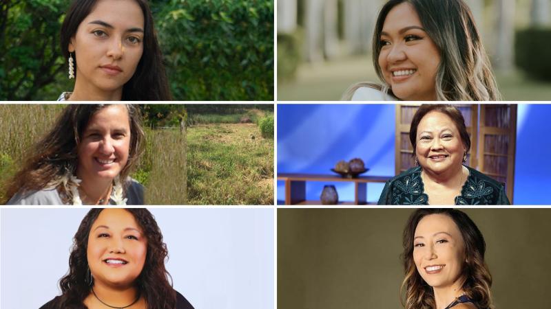 Woman with long dark hair and white earrings (top left), woman with brown and blonde hair smiling to her right (top right), woman with long brown hair smiling front and center (middle left), woman with short brown hair smiling front and center (middle right), woman with long dark and wavy hair smiling front and center (bottom left), and woman with dark and blong curled hair turned to her right side and smiling (bottom right) Woman with long dark hair and white earrings (top left), woman with brown and blonde hair smiling to her right (top right), woman with long brown hair smiling front and center (middle left), woman with short brown hair smiling front and center (middle right), woman with long dark and wavy hair smiling front and center (bottom left), and woman with dark and blong curled hair turned to her right side and smiling (bottom right)