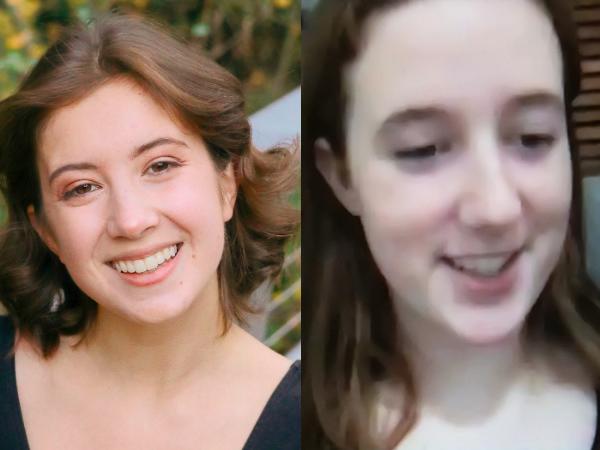 Headshots of two young women.