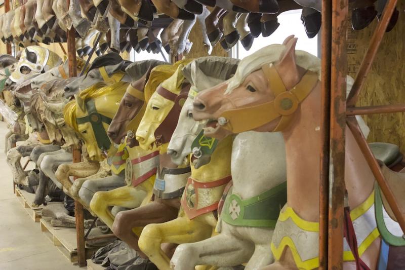 Carousel horses.