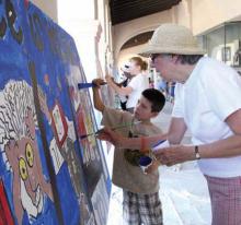 Local businesses and organizations sponsored peace-themed murals -- designed by local artists and painted by the community -- which were installed in Ajo's town plaza for the annual International Peace Day celebration