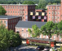 Boott Cotton Mills is a historic mill that has been turned into a museum and multiple-use space in Lowell, Massachusetts. Photo by Jonathan Parker