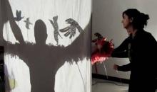MindPOP partner Drama for Schools/UT Austin uses shadow puppetry to teach drama-based strategies to Austin public school teachers. Photo courtesy of Drama for Schools