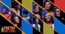 Photos of nine Poetry Out Loud regional finalists