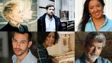 grid collage of photos of Holland Taylor, Phil Klay, Ramona Emerson, Justin Torres, Whit Taylor, George Lucas