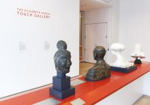 Sculptures in a museum. 