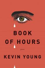 Dark organge book cover with author name and title and an illustration of a single eye with several tear running down the page