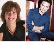 headshots of Carole Barrowman and John Barrowman