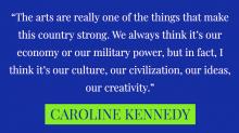 graphic of quote by Caroline Kennedy