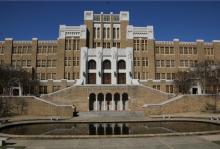 The building entrance of Little Rock Central High School.