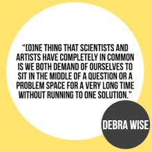 designed version of quote by Debra Wise