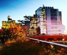 A sunny view of the Whitney Museum of American Art