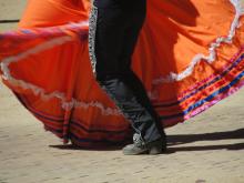 Colorful skirt and mariachi pants
