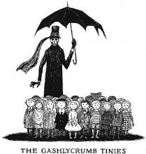 An illustration from The Gashlycrumb Tinies by Edward Gorey