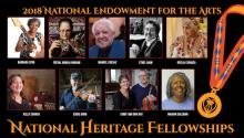 a collage of photos of the 2018 NEA National Heritage Fellows