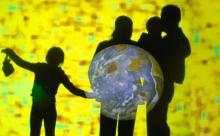 The exhibit "Hidden Light" by NASA visual strategist Dan Goods